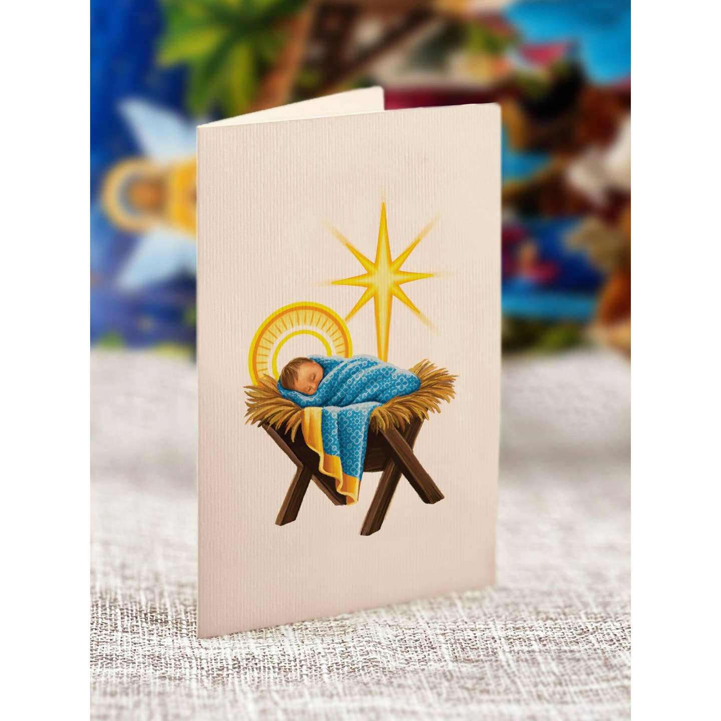 Starlit Nativity Scene Pop-Up Greeting Card - Mellow Monkey