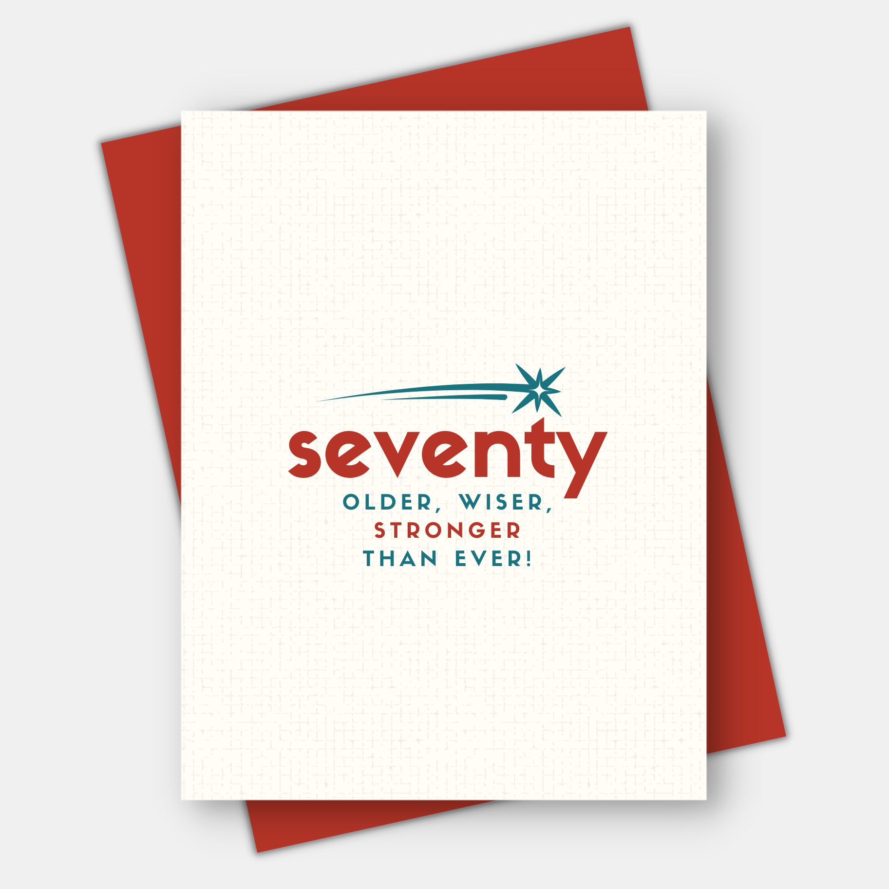 Seventy Older Wiser Strong Than Ever - Milestone Birthday Greeting Card - Mellow Monkey