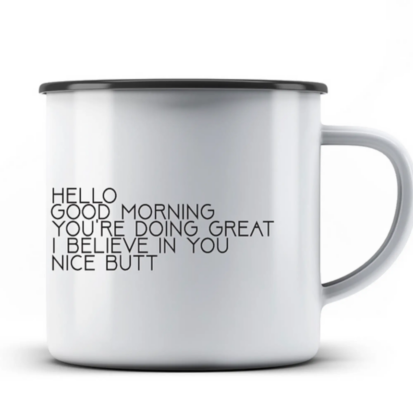 In Case No One Told You Today, Hello, Good Morning - 12-oz Camper Mug - Mellow Monkey