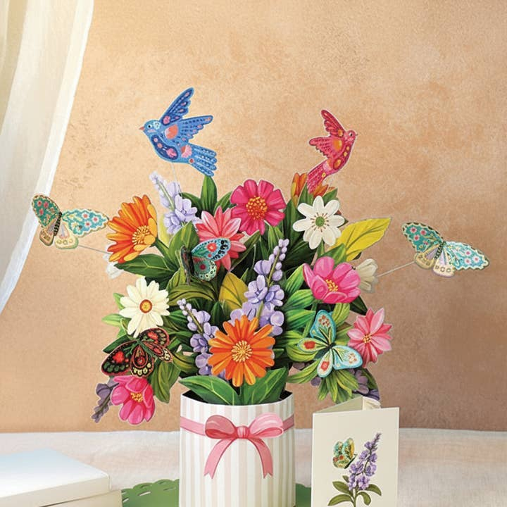 Enchanted Garden - FreshCut Paper Pop-Up Card - Mellow Monkey