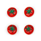 Colorful Tomato Magnets - Set of 4