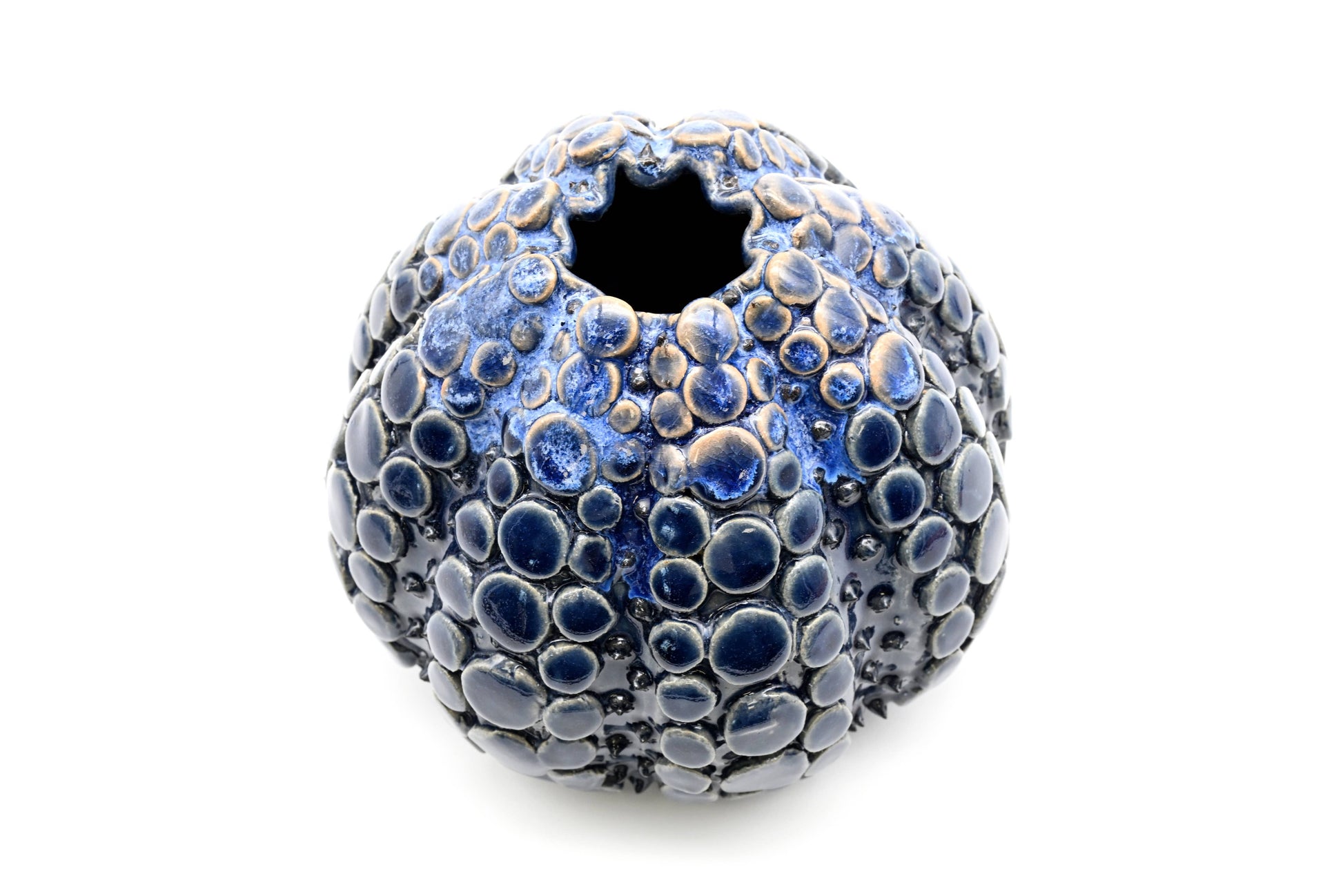 Octopus - Porcelain Ceramic Bud Vase - Blue Effect - 5.6 x 5.6 x 4.5 in - Mellow Monkey