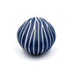 Mini Pebble - Handcrafted Porcelain Bud Vase - Navy with White Stripes - 3.4 x 2.6 x 2.4 in - Mellow Monkey