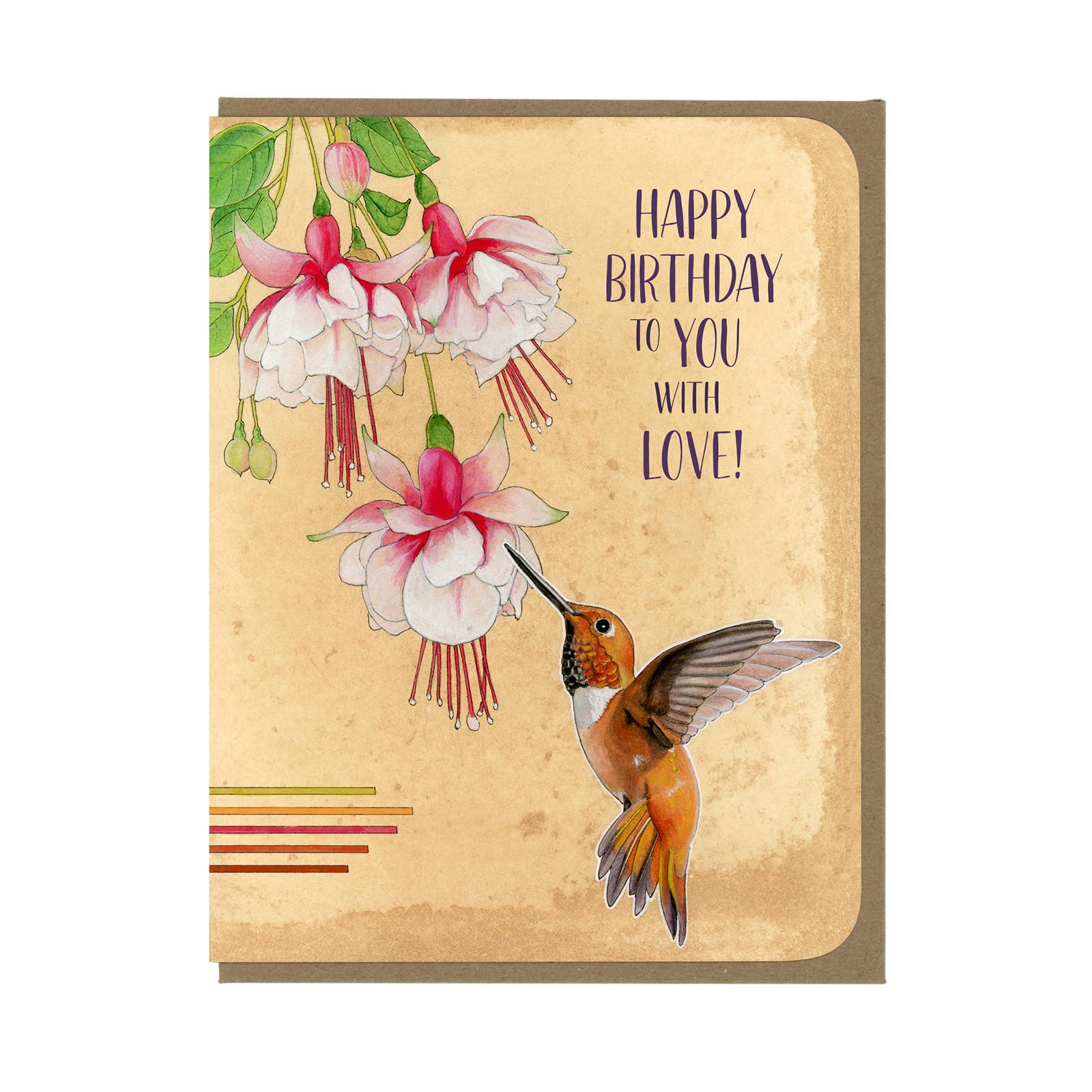 Rufous Hummingbird - Birthday Greeting Card - Mellow Monkey