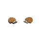 Hedgehog - Wood and Stainless Steel Stud Earrings - Mellow Monkey