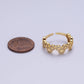 Dainty Micro Pave CZ Gold Mouse Adjustable Casual Ring O-185 - Mellow Monkey