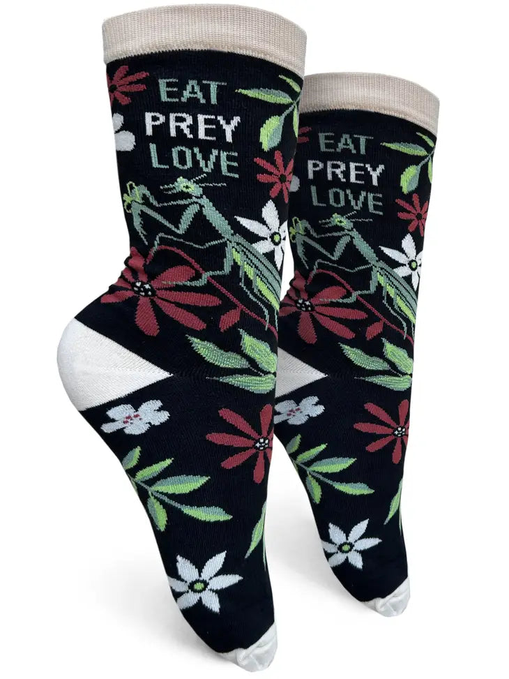 Eat Pray Love - Women's Crew Socks - Mellow Monkey