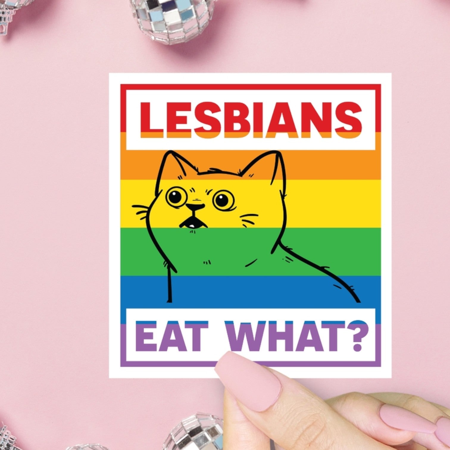 Lesbians Eat What? Sticker - Mellow Monkey