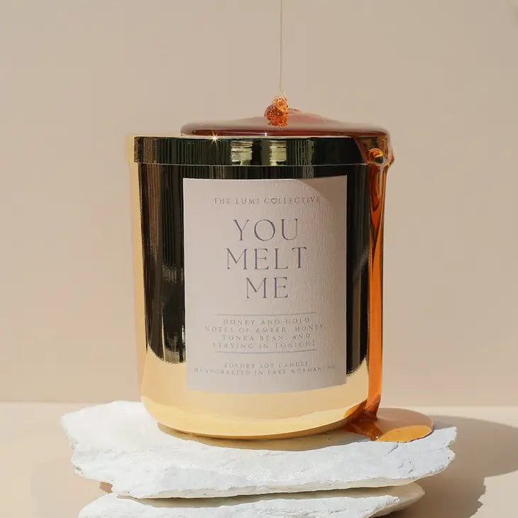 You Melt Me / Honey & Gold - Soy Candle - 12 oz. - Mellow Monkey