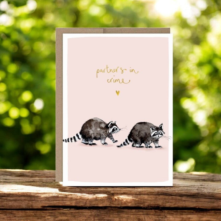 Partners in Crime - Valentine's Day - Greeting Card - Mellow Monkey