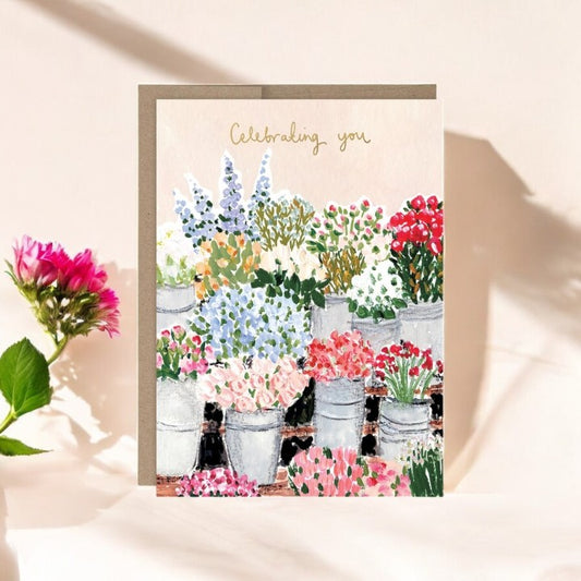 Flower Market - Birthday Greeting Card