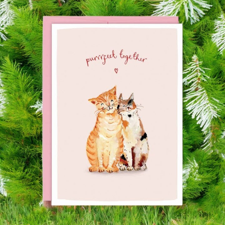 Purrrfect Together - Valentine's Day - Greeting Card - Mellow Monkey