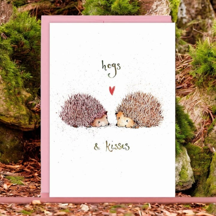 Hogs & Kisses - Valentine's Day - Greeting Card - Mellow Monkey