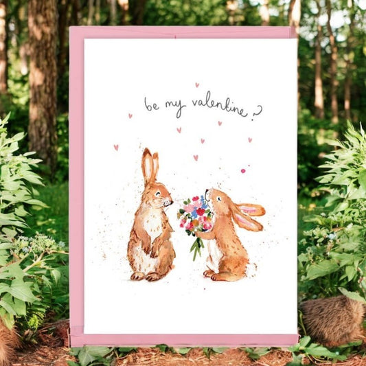 Bunnies - Valentine's Day - Greeting Card