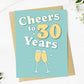 Cheers To 30 Years - 30th Birthday Greeting Card - Mellow Monkey