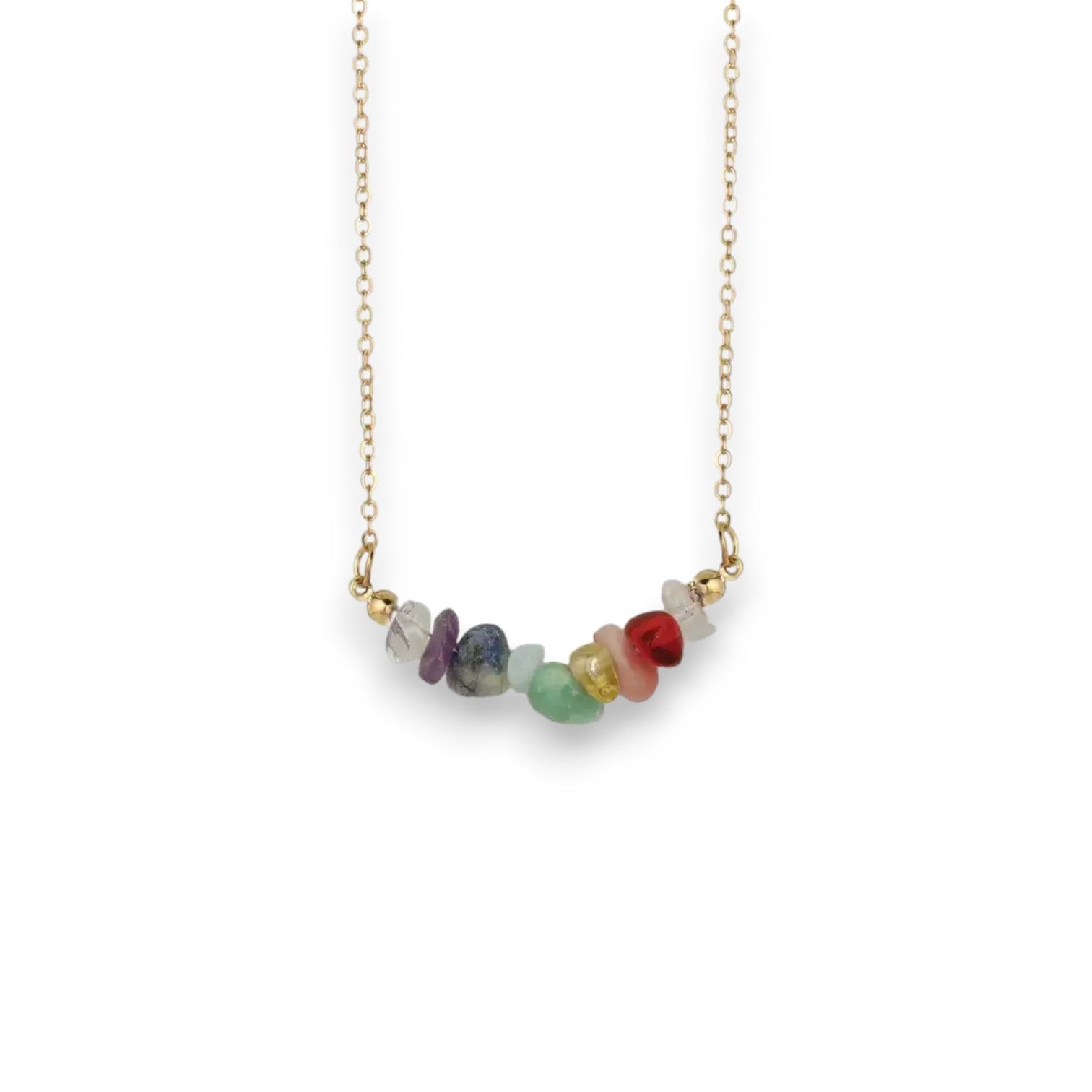 Live with Balance Chakra Stone Chip Necklace - Mellow Monkey