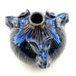 Blue Rabbit Trio - Porcelain Ceramic Vase - 4.6 x 4.6 x 4.2-in - Mellow Monkey