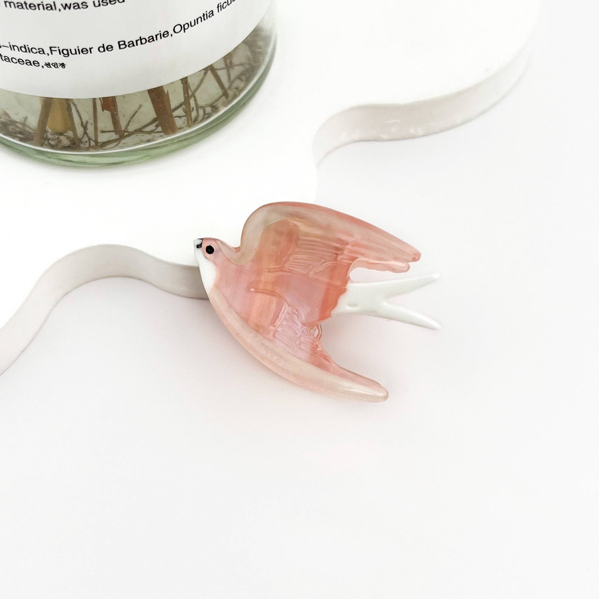 Mini Swallow Bird Acetate Hair Claw Clip –Summer Charm: Pink - Mellow Monkey