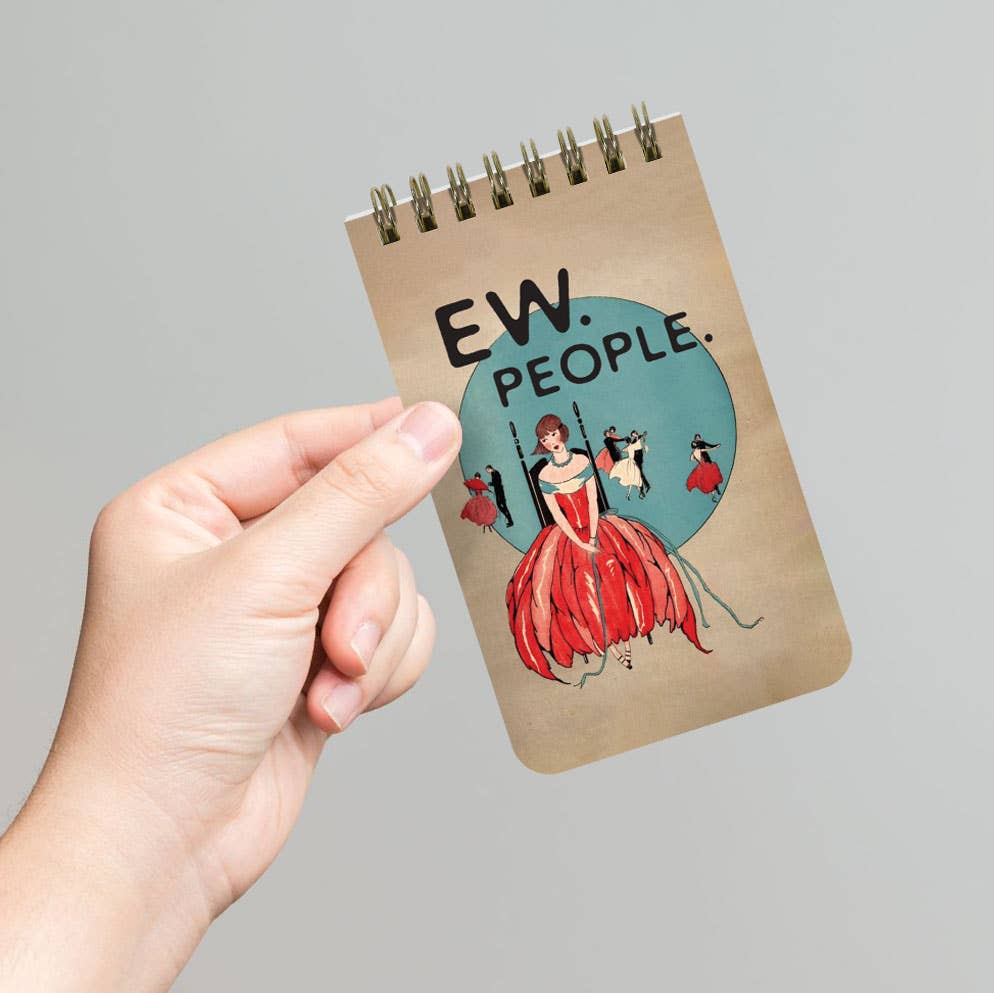 Ew, People - Funny 3x5 Spiral Memo Notepad - Mellow Monkey