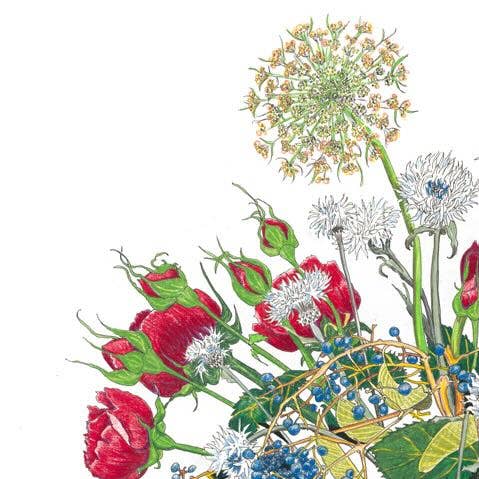 5x7 Card - Independence Bouquet - 7-in - Made in Connecticut - Mellow Monkey