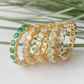 8 Precious Eternity Band Ring in Gold Vermeil: Aqua Blue Chalcedony - Mellow Monkey