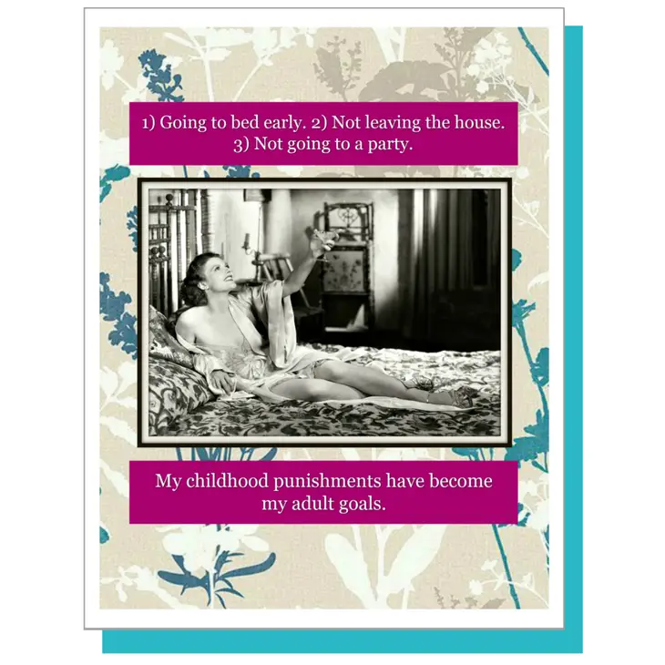Adult Goals - Greeting Card - Mellow Monkey
