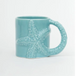 Starfish Embossed Ceramic Mug - Aqua - Mellow Monkey