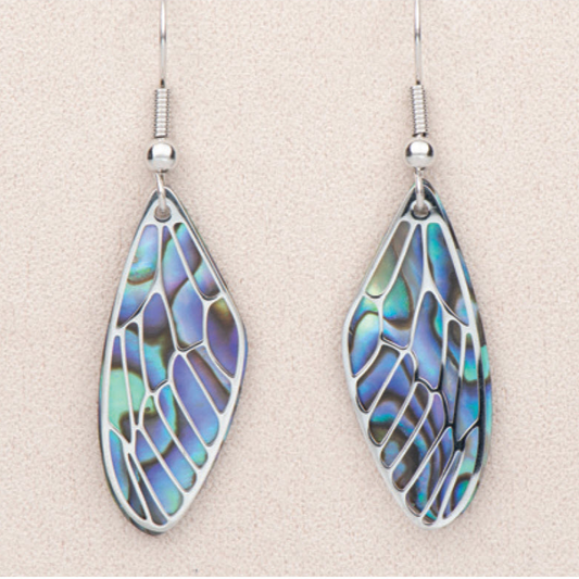 Wild Pearle Dragonfly Wing Earrings - Mellow Monkey