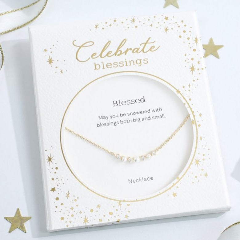 Celebrate Blessings - Pearl Bar - Gold - Mellow Monkey