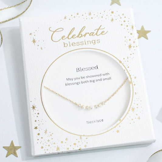 Celebrate Blessings - Pearl Bar - Gold - Mellow Monkey