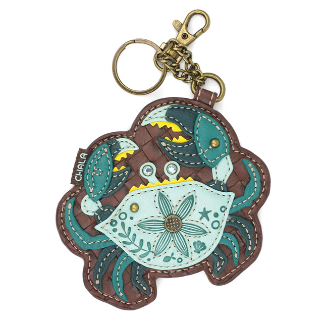 Teal Crab - Chala Coin Purse/Key Chain - Mellow Monkey