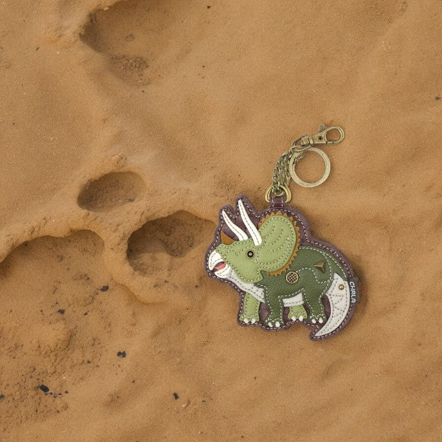 Triceratops- Chala Coin Purse/Key Chain - Mellow Monkey