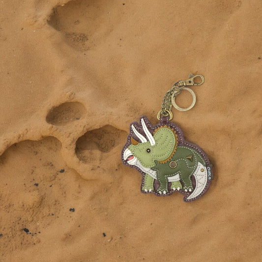 Triceratops- Chala Coin Purse/Key Chain