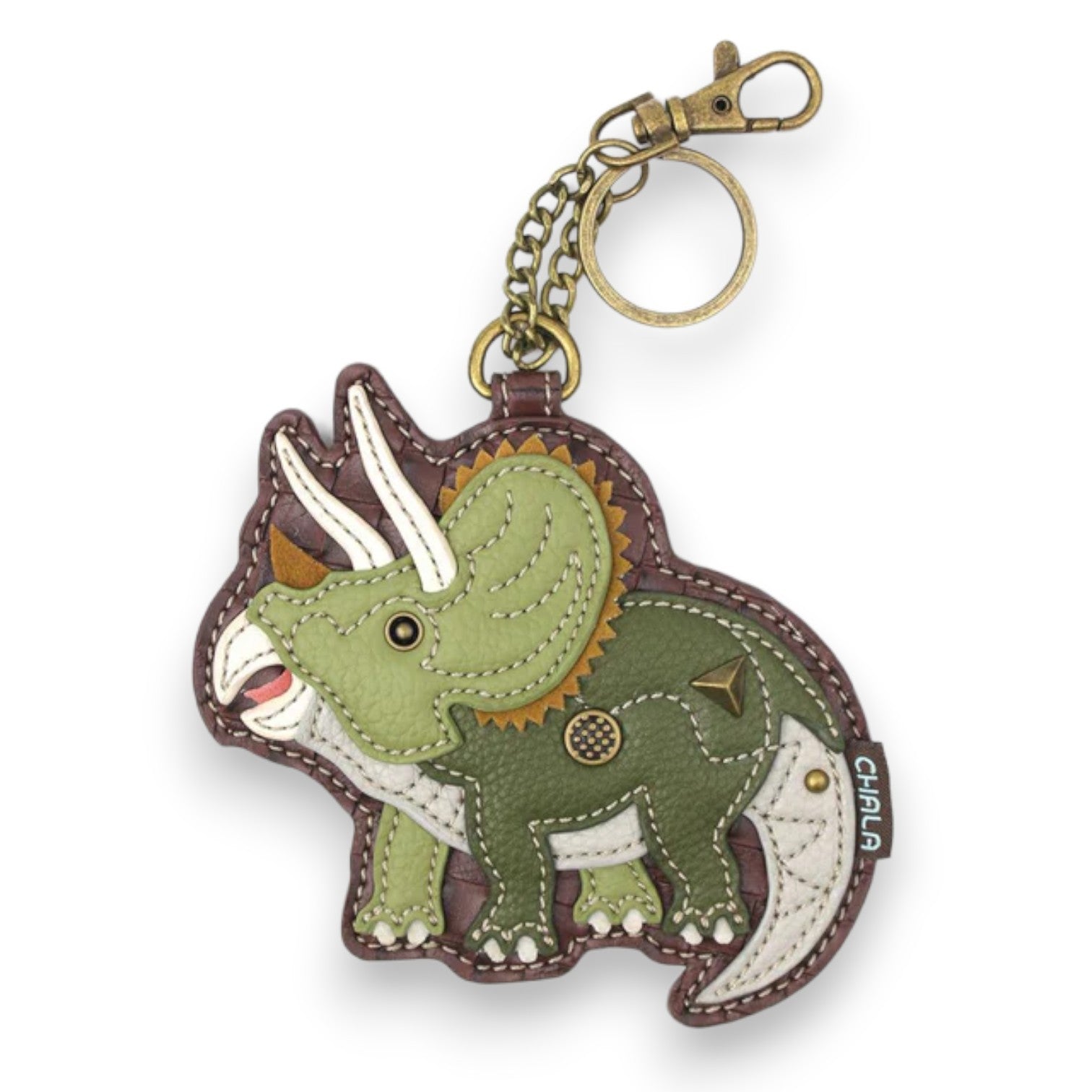 Triceratops- Chala Coin Purse/Key Chain - Mellow Monkey