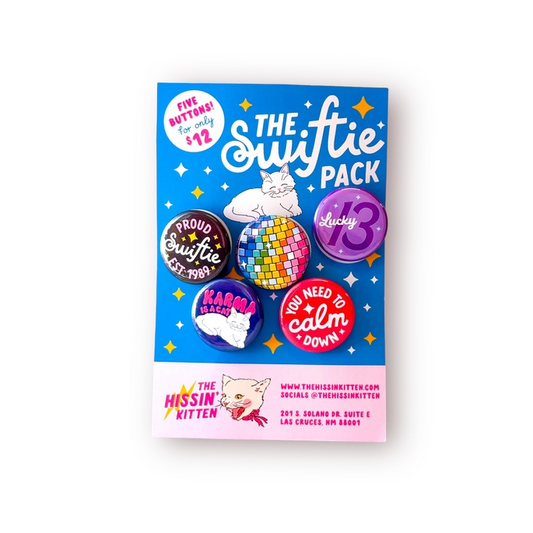 The Swifty Pack - Five Pack Pin Back Buttons