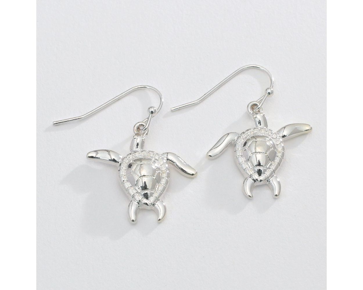 Swimming Silver Turtles - Earrings - Mellow Monkey