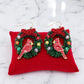 Wreath with Cardinal Earrings - Mellow Monkey