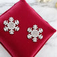 Matte Silver Snowflake Earrings - Mellow Monkey
