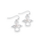 Silver and Pearl Angels Holiday Earrings