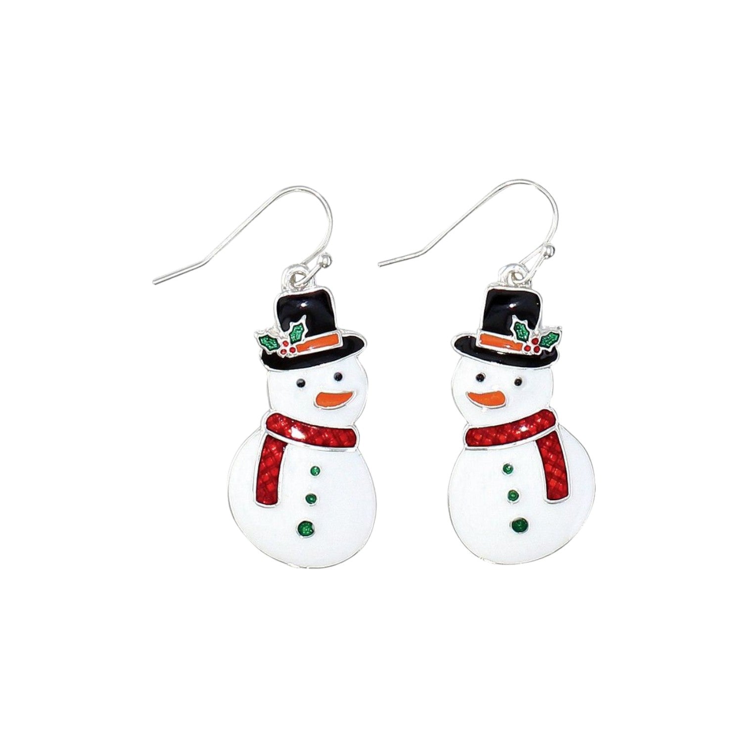 Jolly Snowmen with Scarf and Hat Holiday Earrings - Mellow Monkey