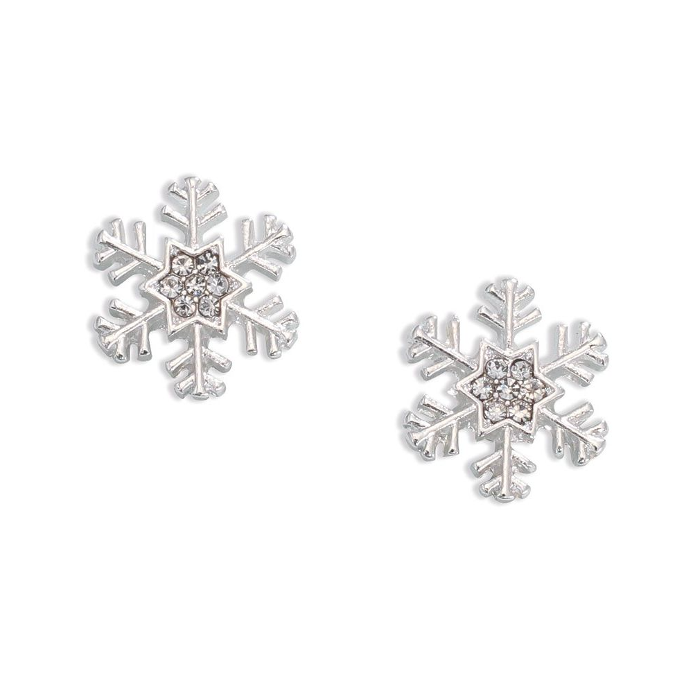 Matte Silver Snowflake Earrings - Mellow Monkey