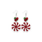 Peppermint Candy With Jingle Bells Holiday Earrings - Mellow Monkey