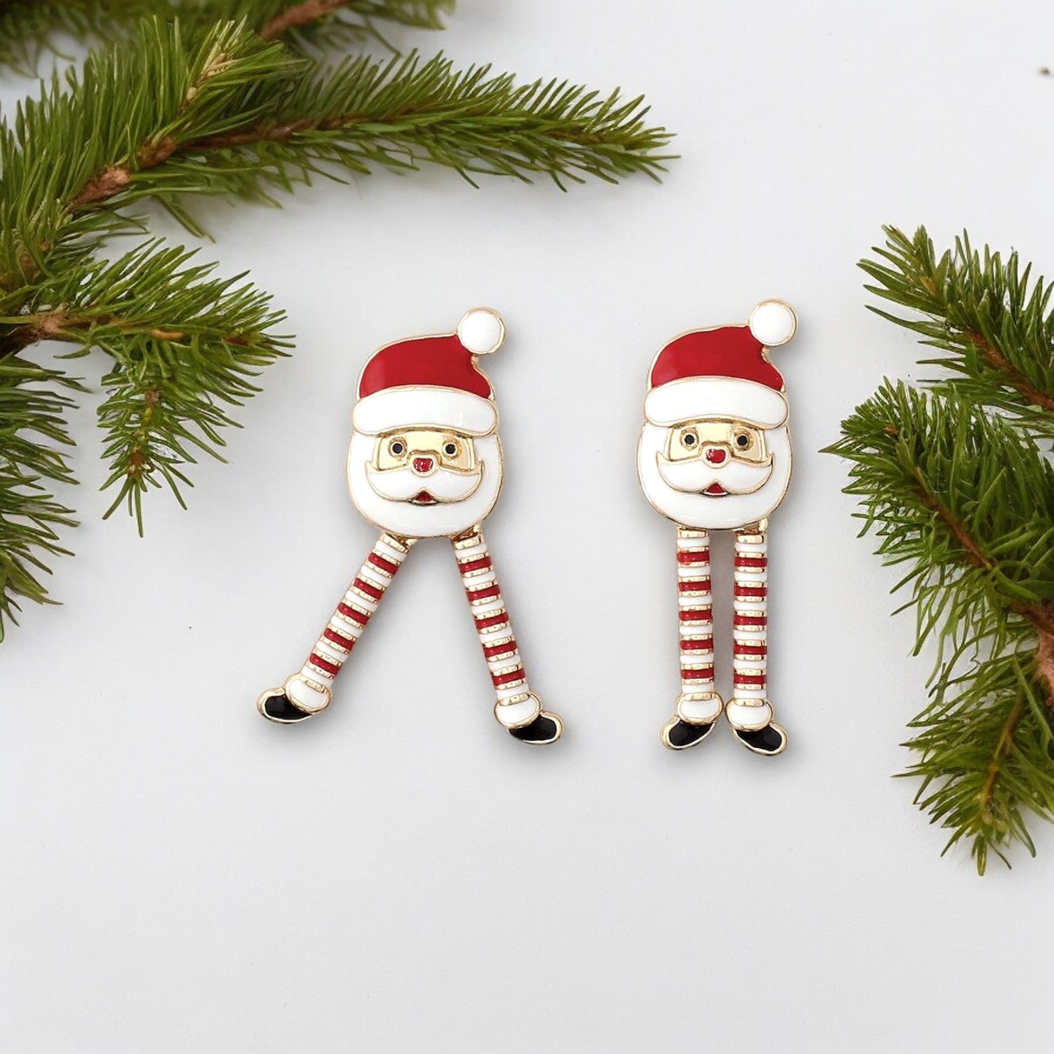 Dancing Santas Holiday Earrings - Mellow Monkey