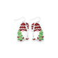 Glitter Enamel Holiday Gnome Earrings