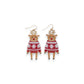 Lovable Rudolph With A Crystal Nose In Sweater Holiday Earrings