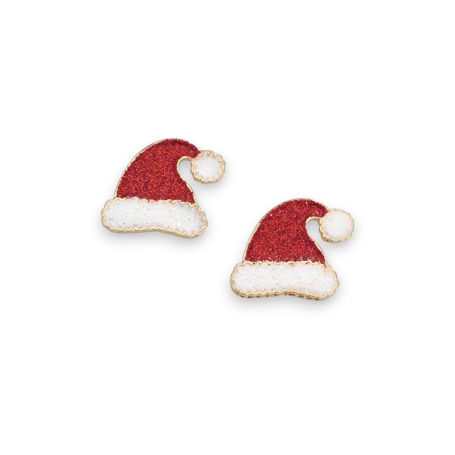 Sparkling Santa Hats Holiday Earrings - Mellow Monkey