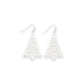 Silver Filigree Cutout Tree Holiday Earrings - Mellow Monkey