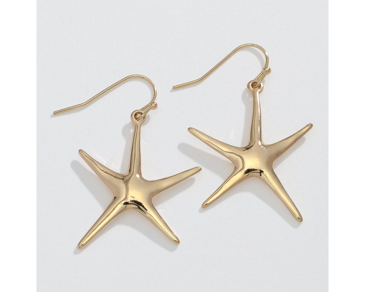Polished Gold Starfish - Earrings - Mellow Monkey