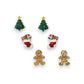 Holiday Trio Earrings: Tree, Stocking and Gingerbread - Mellow Monkey