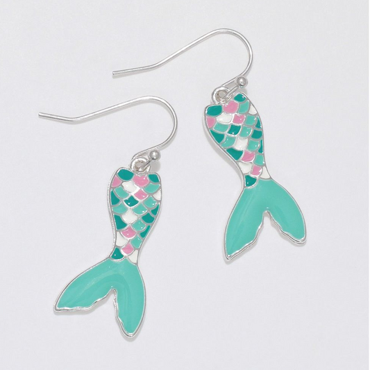 Mint Mermaid Tail Earrings - Mellow Monkey